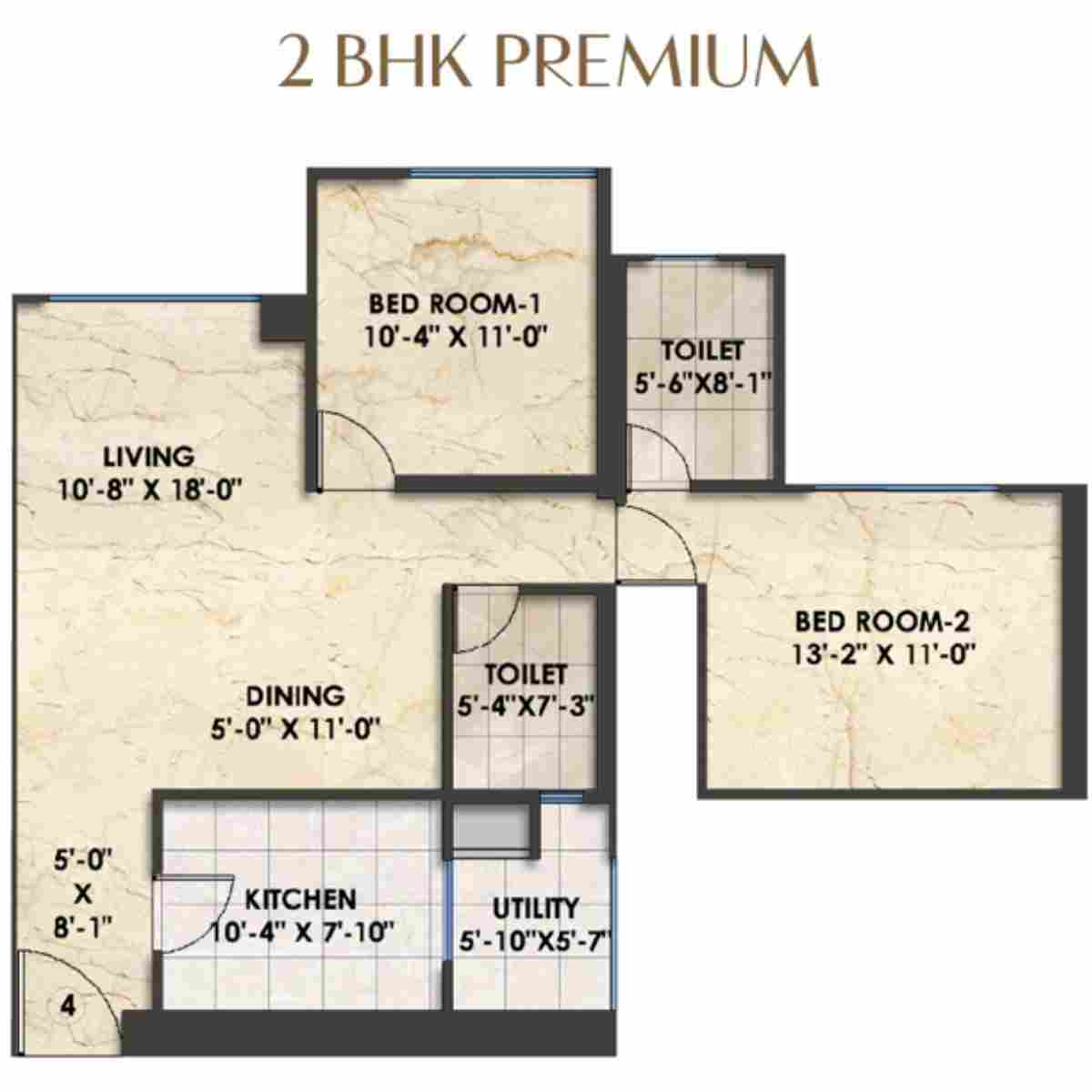 Bhoomi-Simana-Floor-Plan-2-BHK-Premium-826-sqft